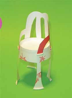 一次性纸杯手工制作简单可爱的小椅子DIY图解