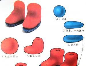 橡皮泥手工制作教程 靴子的做法图解