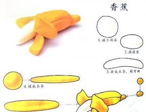 橡皮泥手工制作教程—香蕉的做法