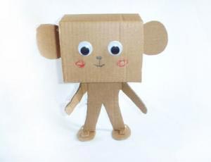 废旧纸盒手工制作可爱的创意小猴子