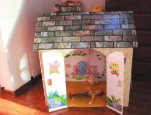 可爱的儿童手工 纸盒手工制作房子的方法教程