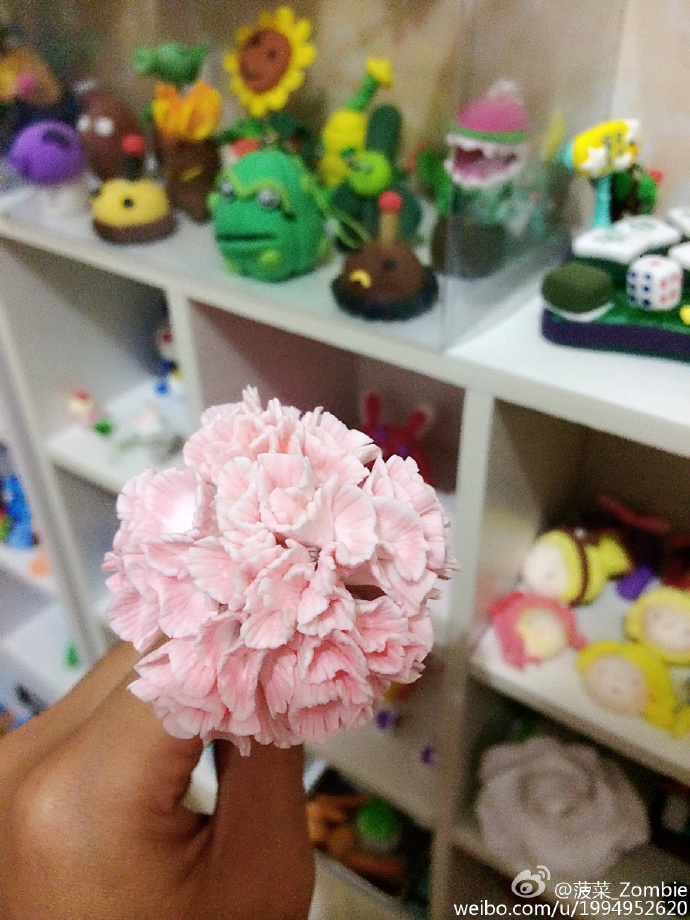 超美的粉色康乃馨花朵制作方法教学