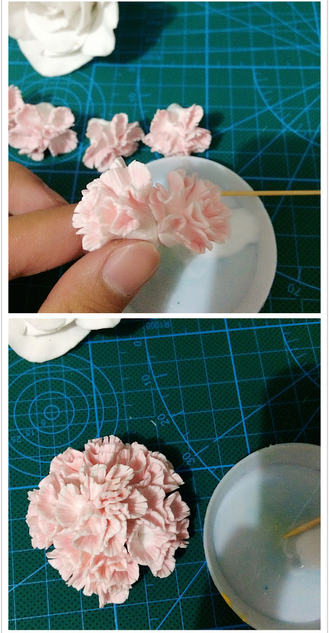 超美的粉色康乃馨花朵制作方法教学