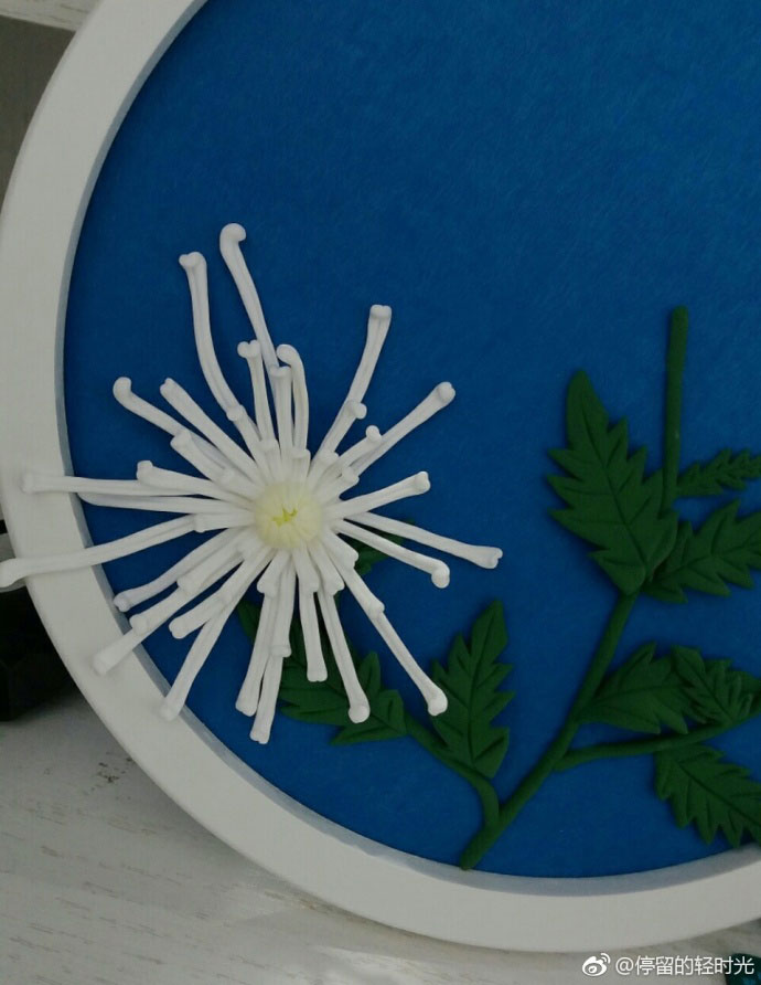 超美的粘土盘子菊花制作方法