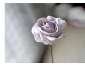 紫色立体粘土玫瑰花制作方法