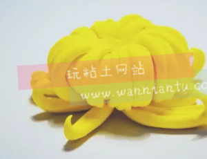 超轻粘土制作漂亮的黄色菊花教程