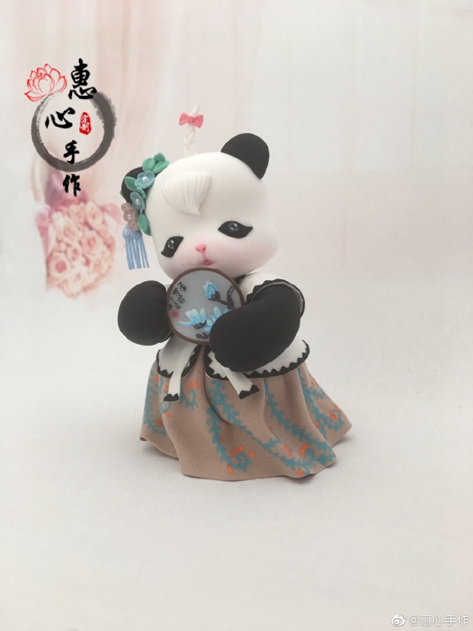 女版妖娆粘土熊猫做法