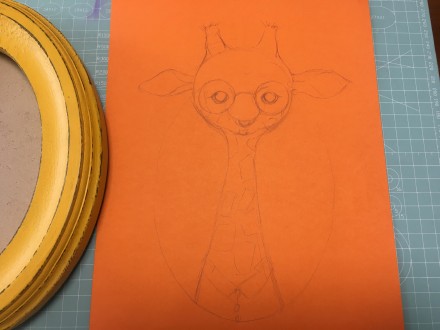 浮雕立体粘土长颈鹿画做法