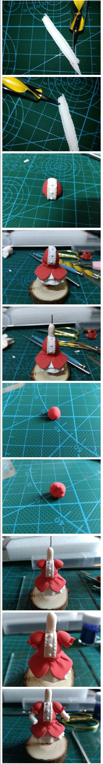 详细粘土小红帽人偶的制作步骤