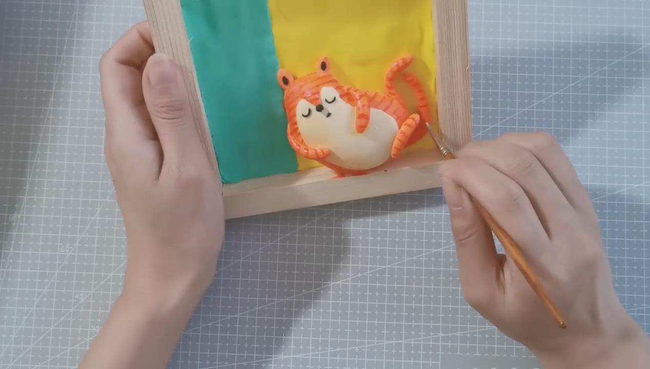 超简单的小狐狸粘土画教程