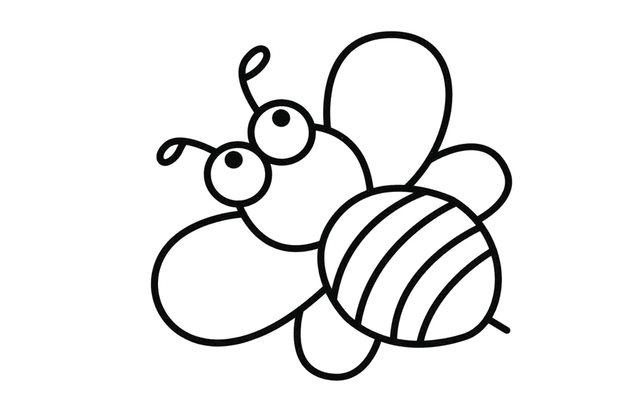 长腹蜂简笔画图片