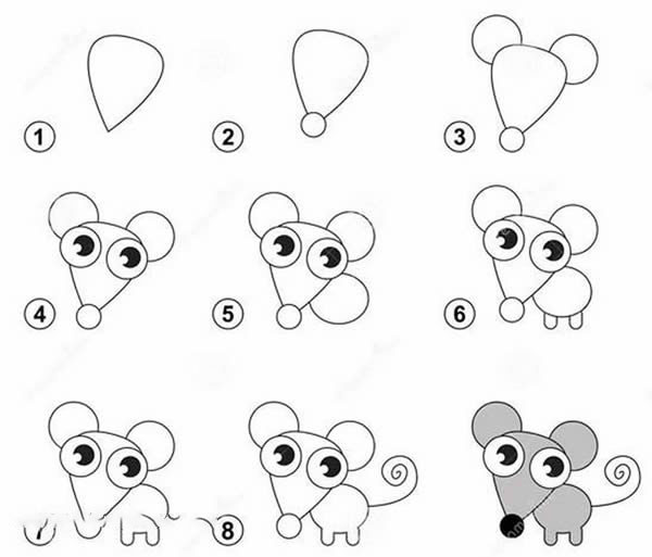 画老鼠教程 简单图片